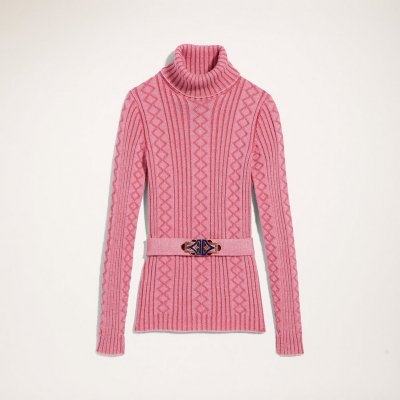 Marc Jacobs - Melange Turtleneck Sweater with Belt