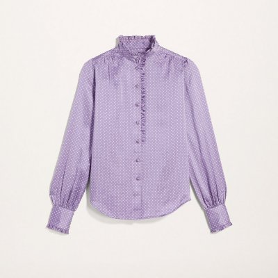 Marc Jacobs - Spot Blouse With Ruffle At Collar and Cuffs