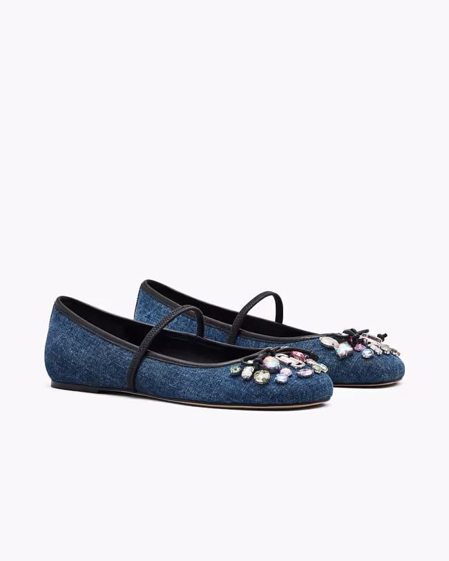 The Gem Denim Sabrina Ballerina