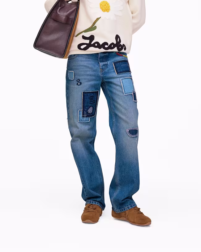 Patchwork Straight Jean