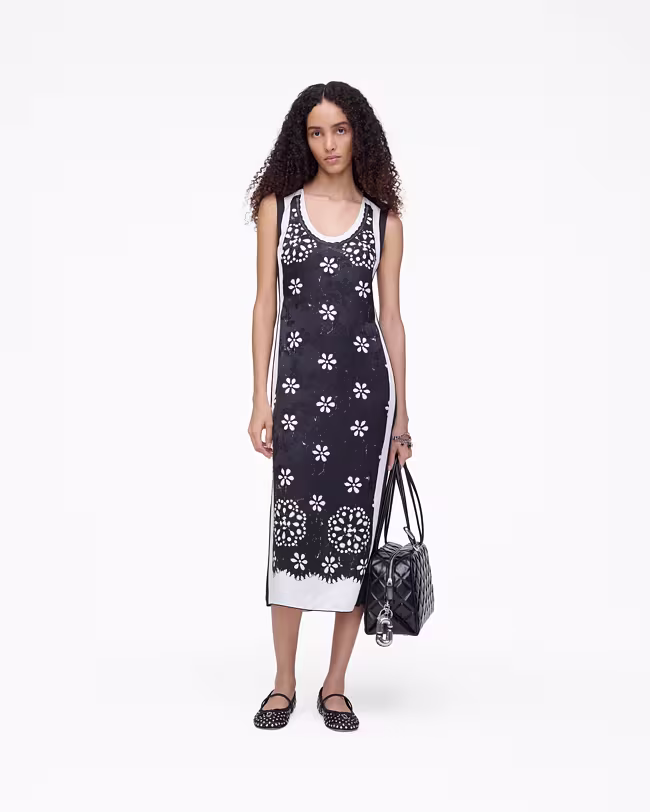 Trompe L'Oeil Eyelet Dress