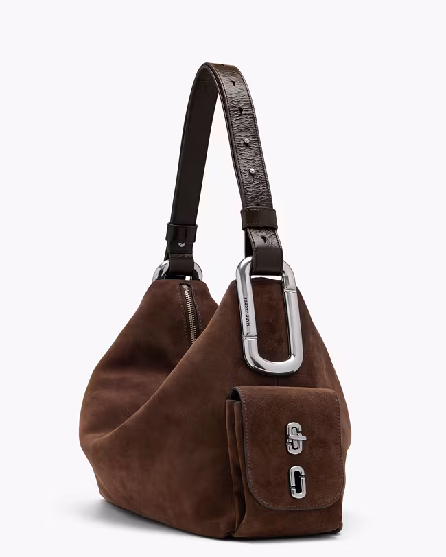 Scene Large Shoulder Bag In Suede