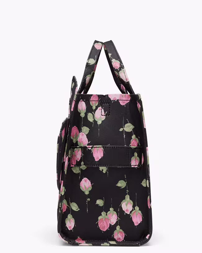 Medium Tote Bag In Vintage Floral Canvas With Oversized Bow - image 4