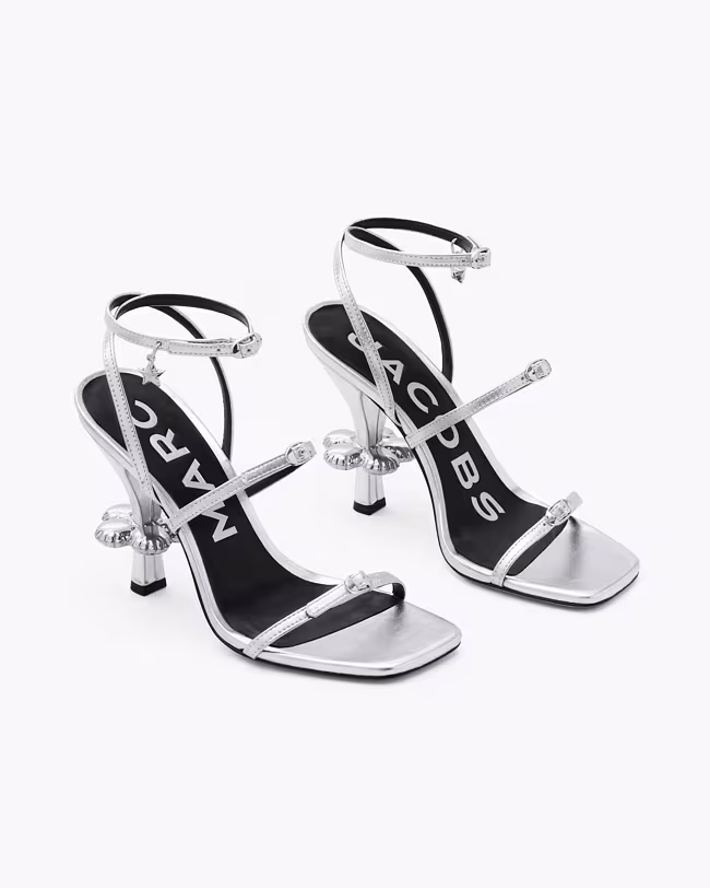 The Metallic Leather Daisy Heel
