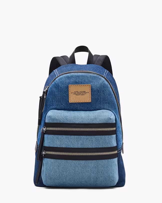 The Biker Colorblock Denim Large Backpack