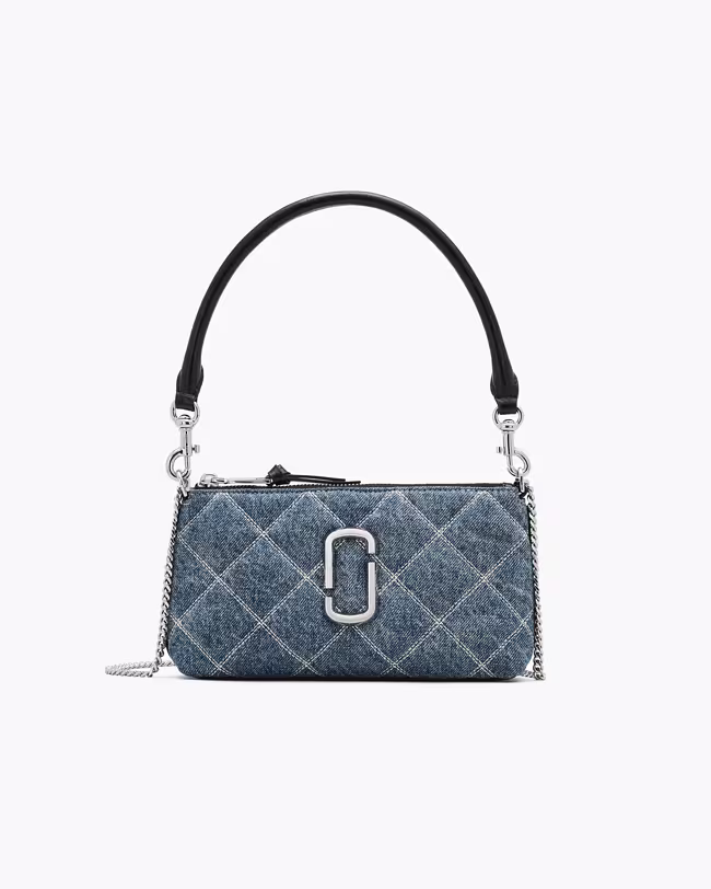 The Quilted Denim Snapshot Convertible Shoulder Bag