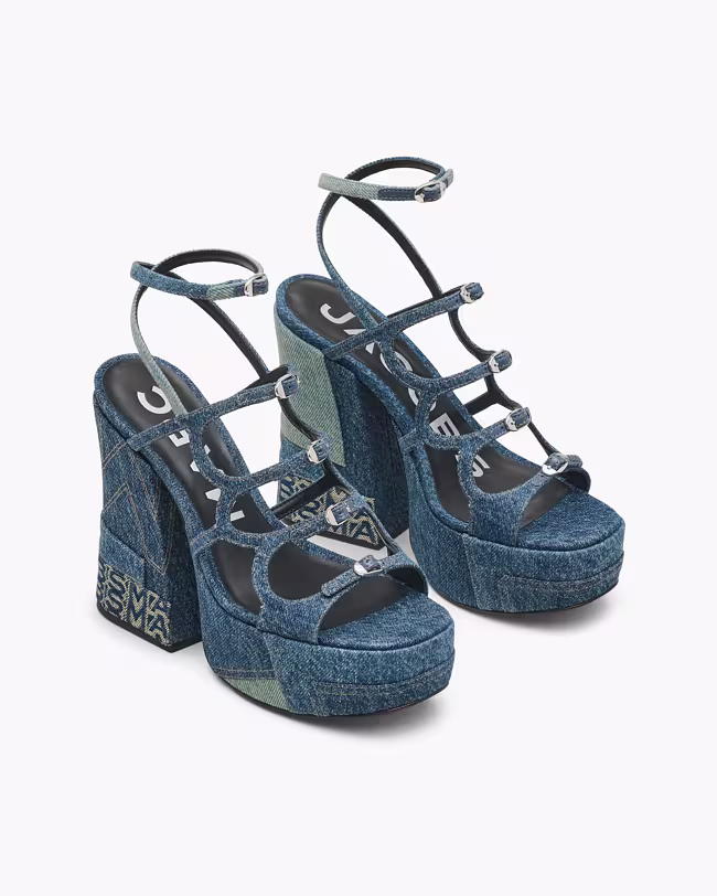 The Deconstructed Denim Kiki Platform Sandal - image 3