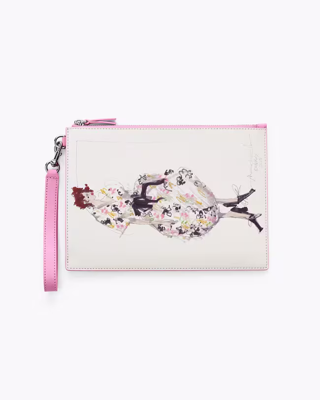 The Runway Illustration Wristlet